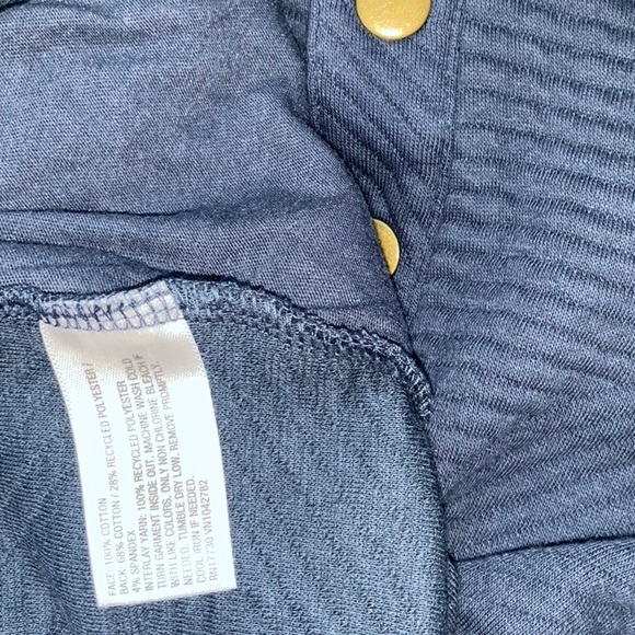 Goodfellow & Co - Men's Quilted Snap Pullover Sweatshirt Blue Various Sizes - Picture 9 of 11